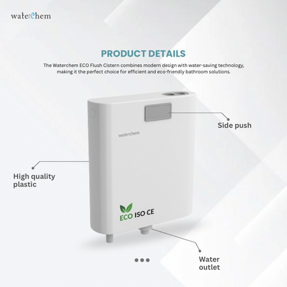 Waterchem ATLANTIC Front Push Flush Cistern