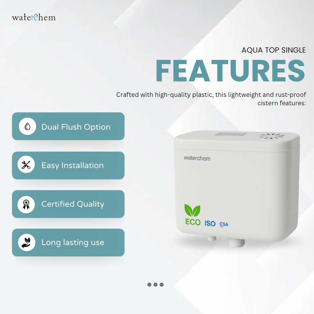 Waterchem AQUA TOP Single Flush Cistern