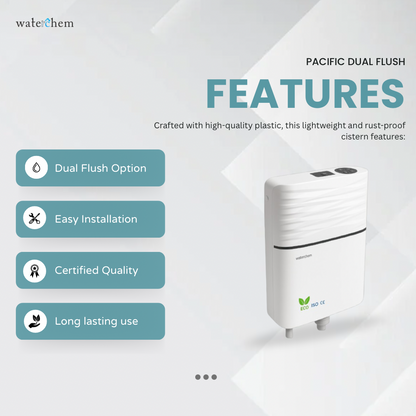 Waterchem PACIFIC Single Flush Cistern
